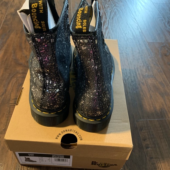 COPY - NEW-1460 METALLIC SPLATTER SUEDE LACE UP BOOTS Size 7 - Picture 10 of 11